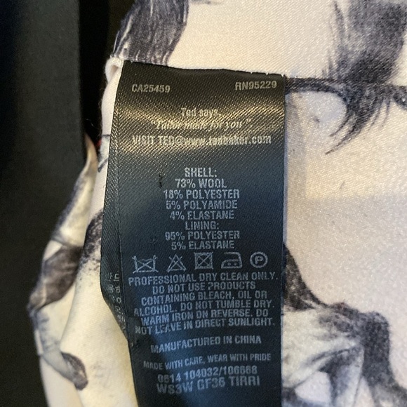 Ted Baker Working Title black wool blend one button blazer jacket - Picture 6 of 6